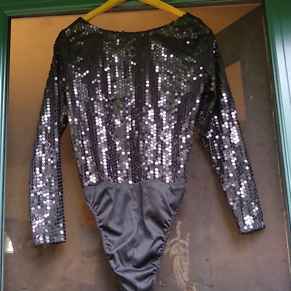 Moda Intl Sequined Bodysuit View 2